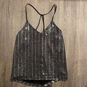 Sparkly black tank